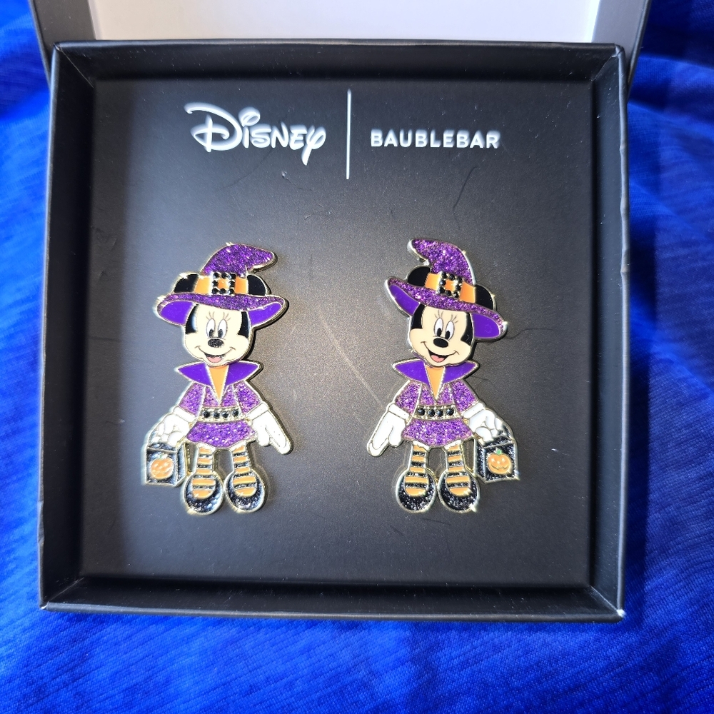 DISNEY BaubleBar Minnie Mouse Witch Dangle Earrings Halloween Earrings